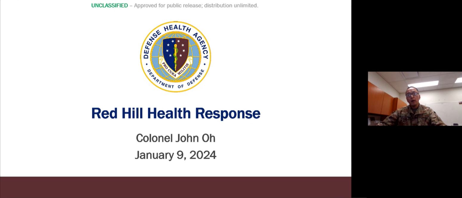 Image of Defense Public Health Hosts Webinar for Red Hill Community.