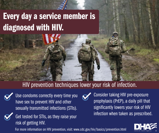 Link to Infographic: HIV PrEP Infographic - Every day a service member is diagnosed with HIV