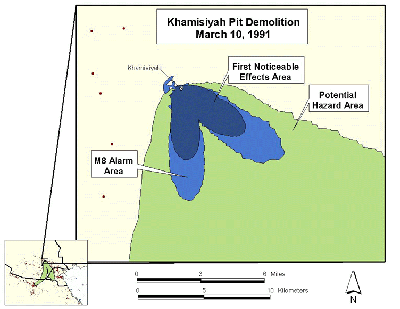 Figure 51. 2000 First noticeable effects and M8 alarm detection areas