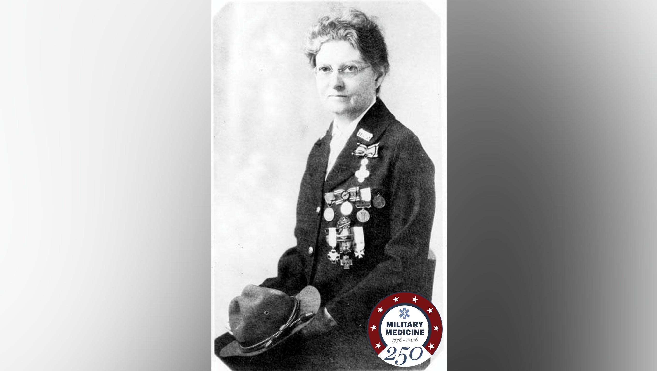 Photo of Dr. Anita Newcomb McGee who founded the Army Nurse Corps in 1901 and was the first woman to serve as Acting Assistant Surgeon General.