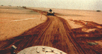Figure 6. A minefield breaching lane in Kuwait