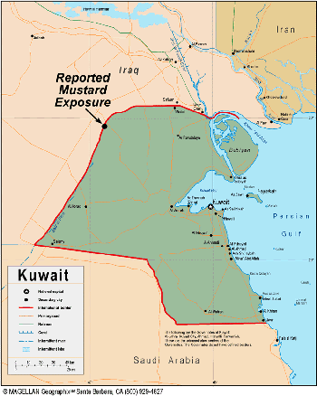 Figure 2. Location of reported mustard exposure incident