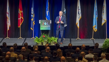 The Under Secretary of War for Personnel and Readiness Anthony J. Tata serves as the opening speaker at the 2026 Military Health System Conference in Dallas, Texas, May 27.
