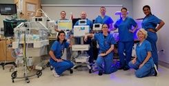 a nurse practitioner and her neonatal stabilization and treatment team
