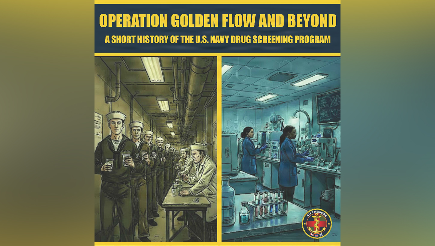 Photo illustration created to promote awareness of the Navy Drug Screening Laboratories 