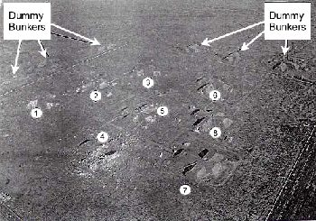Figure 8.  Aerial view of bunker storage area at Al Muthanna