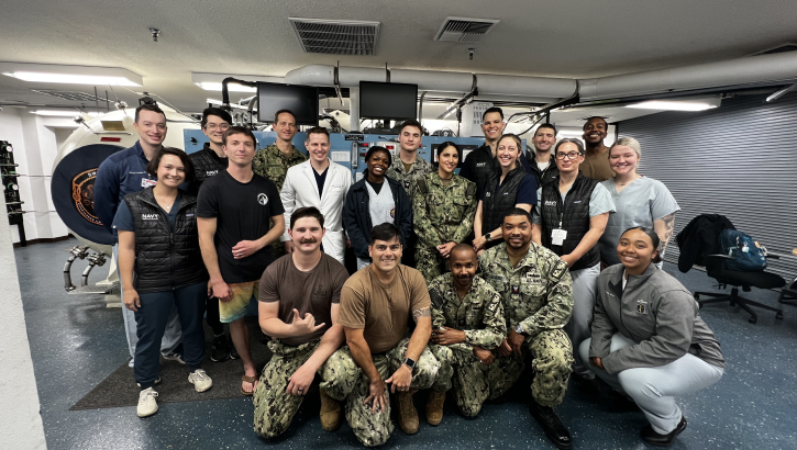 NMCSD Dermatology residents at the Navy Southwest Region Dive Locker.