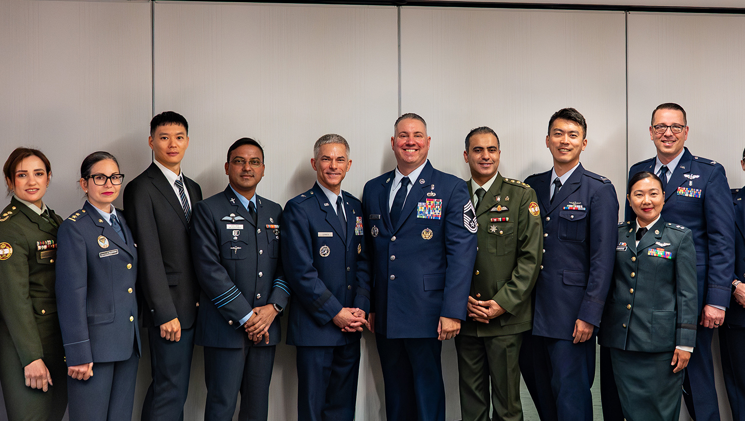 The International Health Specialist Program Office and Air Force Medical Service leaders hosted nine international senior medical officers from eight major allies and partners to showcase the IHS program and global health engagement efforts at the Defense Health Headquarters, Falls Church, Virginia.
