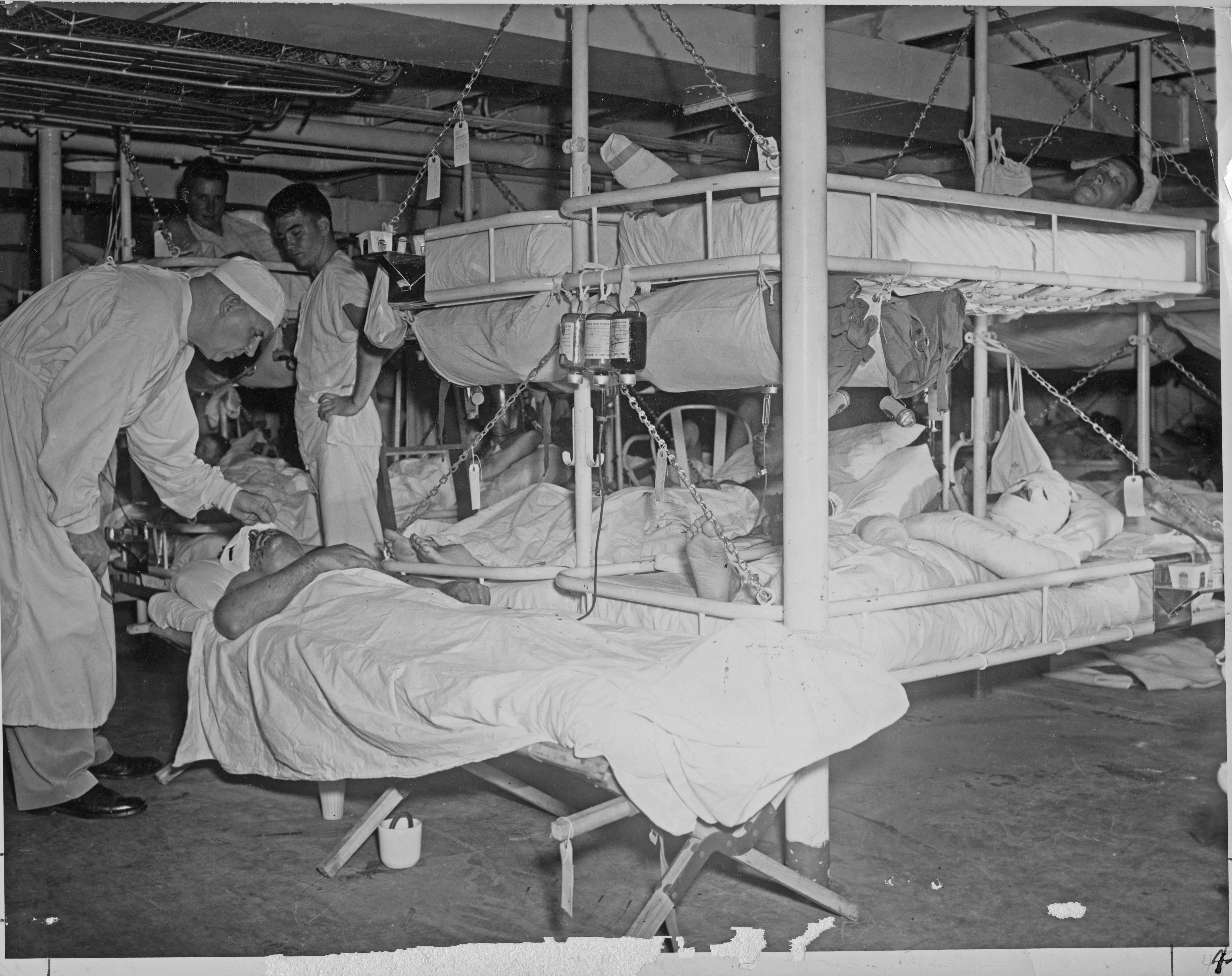 Image of Crew Aboard Navy Hospital Ship Solace Saved Lives, Cared for Wounded Following Attack on Pearl Harbor.