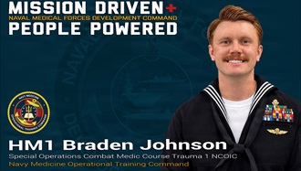 Link to Photo: Mission Driven–People Powered: HM1 Braden Johnson