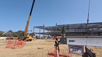 Link to Video: NMCSD, Partners Celebrate "Topping Out" Ceremony for New Branch Health Clinic