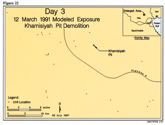 Day 3. March 12, 1991, Modeled Exposure Khamisiyah Pit Demolition
