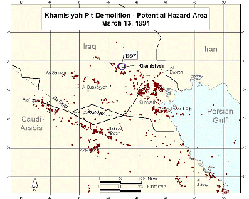Figure 49. 1997 Potential hazard area for Day 4: March 13, 1991