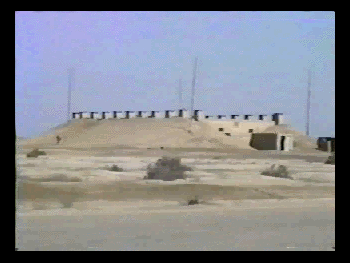 Figure 6. Typical bunker in the Khamisiyah Ammunition Supply Point; picture from 37th Engineer Battalion videotape