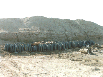 Figure 12. Iraqi 155mm mustard rounds at Khamisiyah