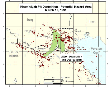 Figure 44. 2000 Potential Hazard area for Day 1: March 10, 1991