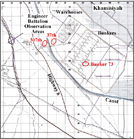 Figure 22. Observation areas for March 4th demolition