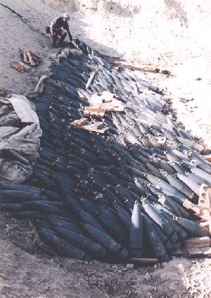 Figure 36.  UNSCOM photo of mustard rounds