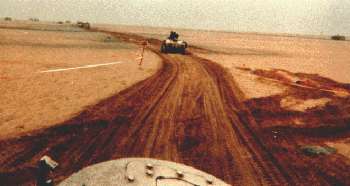 Figure 6. A minefield breaching lane in Kuwait
