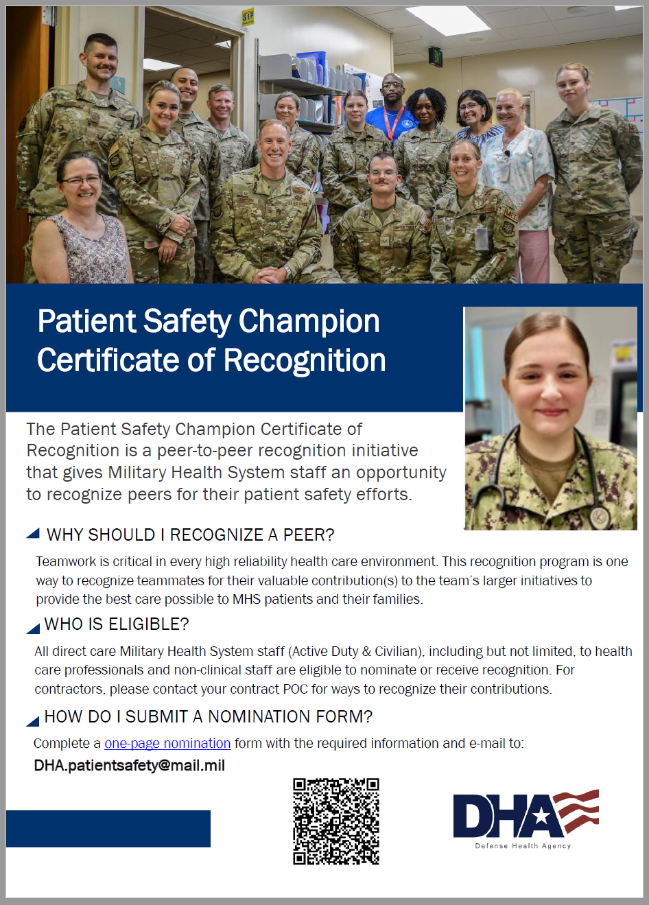 Patient Safety Champion Certificate of Recognition Flyer cover image