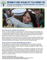 Thumbnail image of the Intimacy and Sexuality Following TBI Fact Sheet