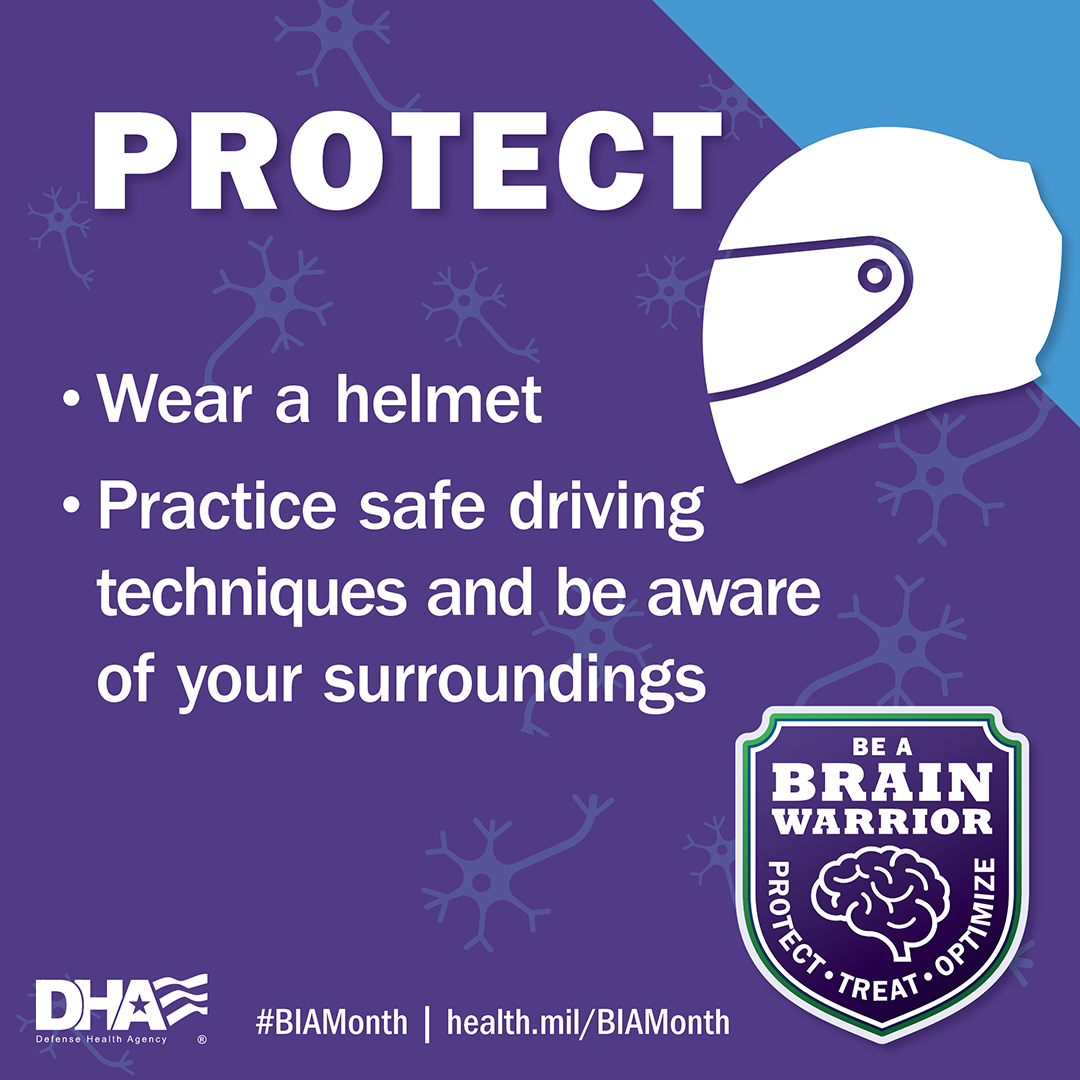 Link to Infographic: Protect: Wear a helmet, practice safe driving techniques and be aware of your surroundings