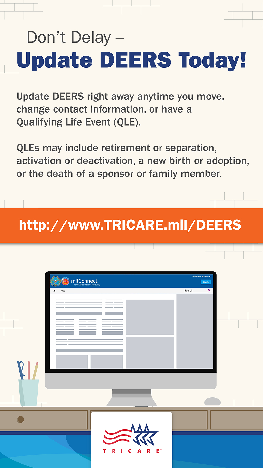 Link to Infographic: DEERS Facebook message image
