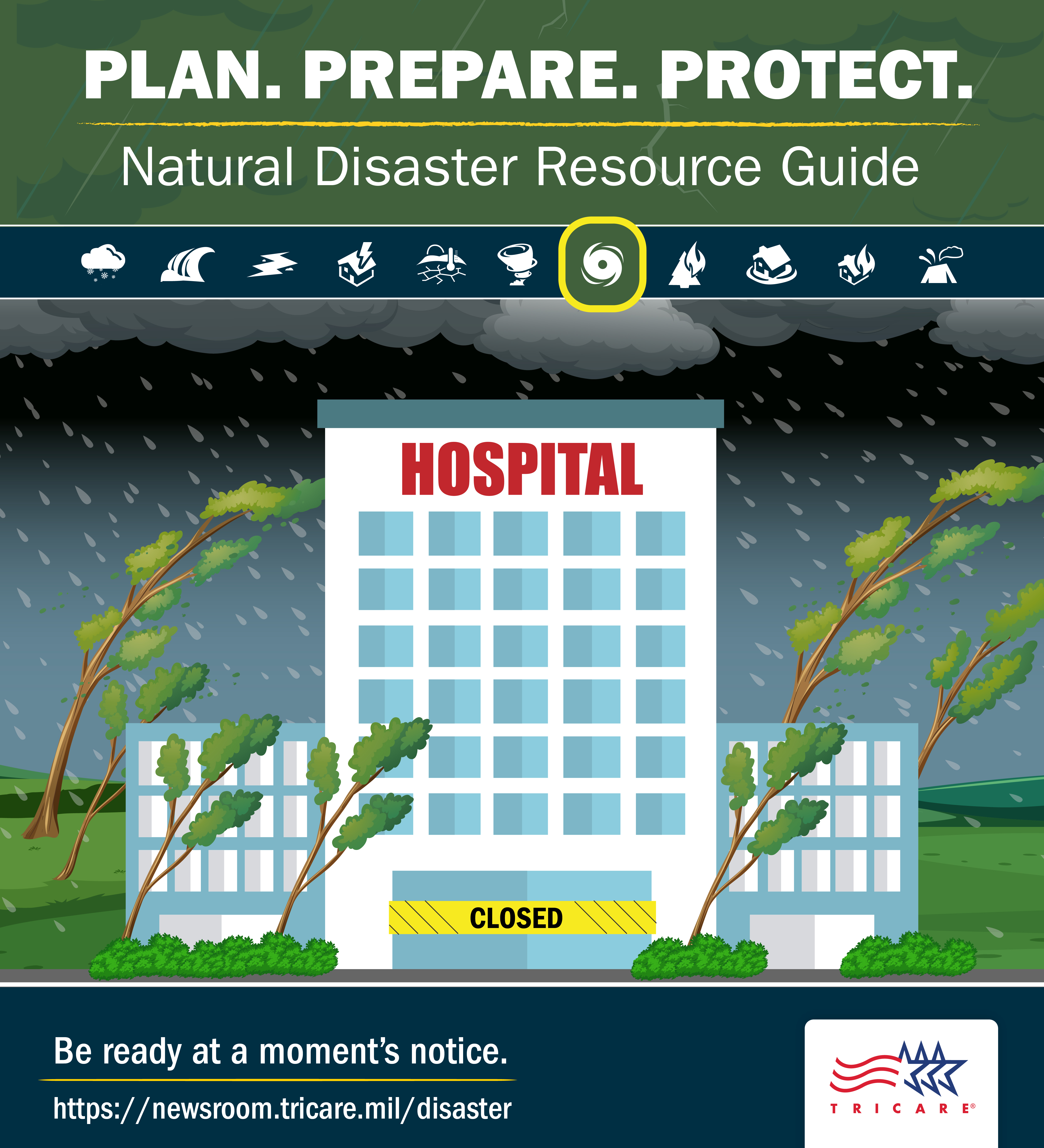 Link to Infographic: Disaster Alert if a hospital has to close during a hurricane.