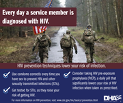 Link to biography of Every day a service member is diagnosed with HIV (Option 1)