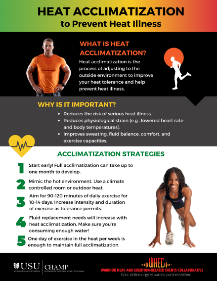 Link to Infographic: Infographic on Heat acclimatization