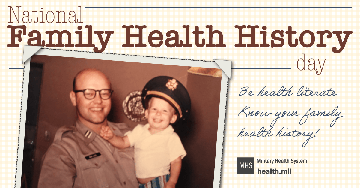 National Family Health History Day - Be health literate, know your family health history!