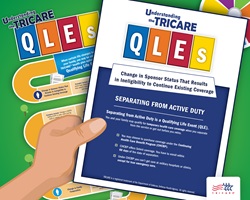 This image describes how separating from active duty may change your TRICARE plan options