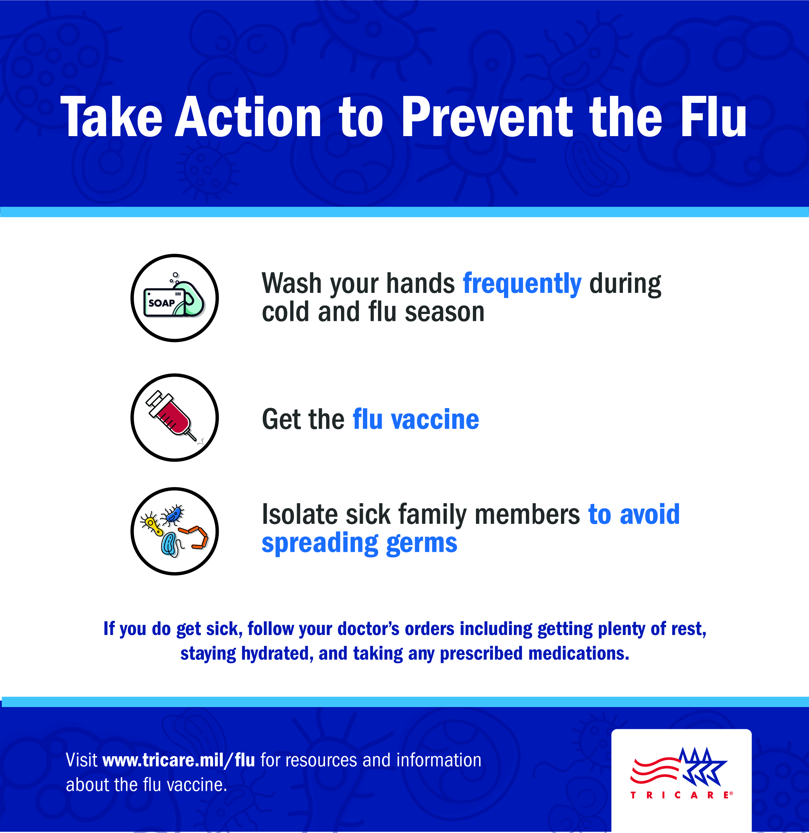 Take action against the flu graphic