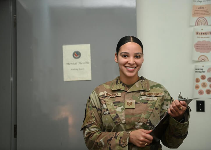Air Force Tech. Sgt. Melissa Leonardo smiles for photo