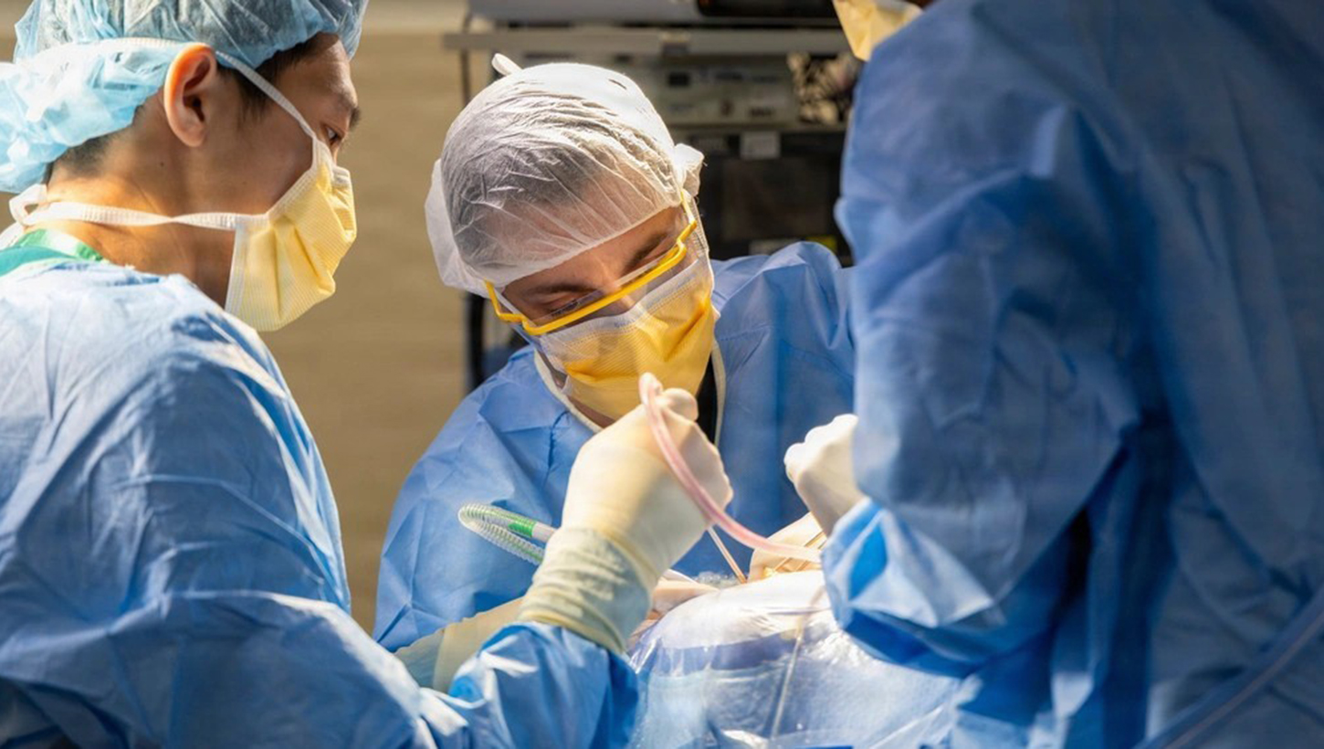 Doctors performing a surgery