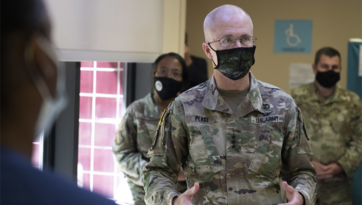 Army Lt. Gen. Ronald Place visits Travis Air Force Base