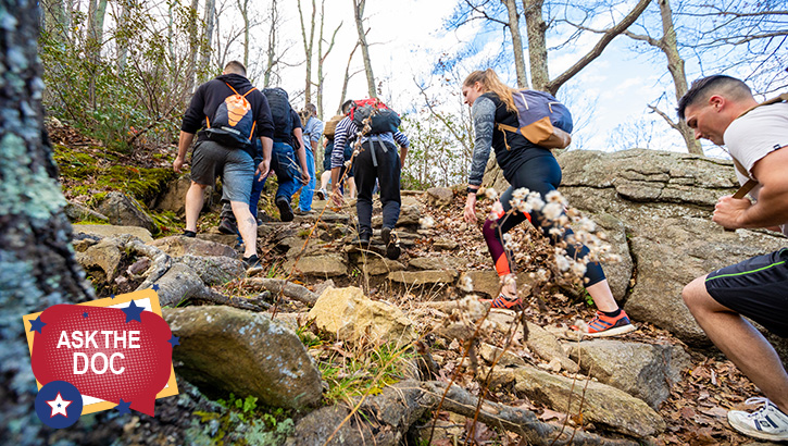 U.S. Marines with The Basic School, Headquarter and Service Battalion, hike Old Rag Mountain at the Shenandoah National Park, Madison County, Va., Nov. 7, 2018. The motivational hike was held in honor of the Marine Corps Birthday as well as Veterans’ Day. (U.S. Marine Corps photo by Lance Cpl. Quinn Hurt)
