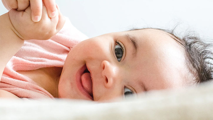 Image of Baby smiling.