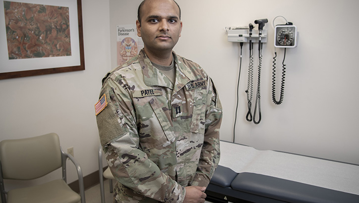 U.S. Army Capt. (Dr.) Ronak Patel, a neurologist at Brooke Army Medical Center