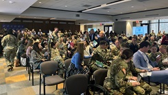 Uniformed Services University (USU) medical students celebrate their future residency placements during the annual Match Day ceremony.