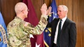 Defense Health Agency (DHA) Director Lt. Gen. (Dr.) Ron Place, left, swears in Dr. Michael Malanoski as new DHA Deputy Director, in Falls Church, Virginia, May 9, 2022.