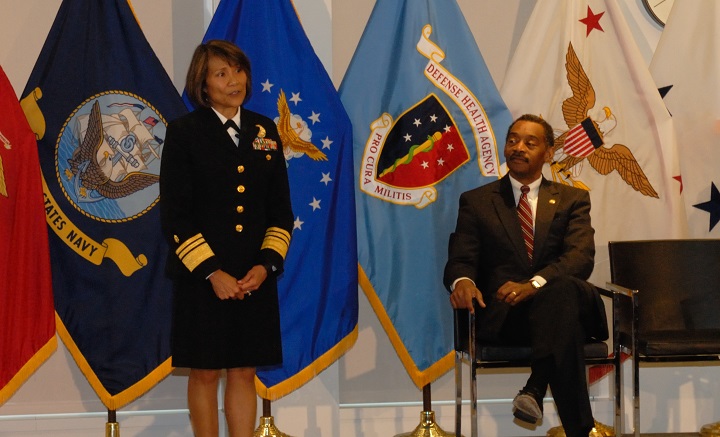 Navy Vice Adm. Bono, a 36-year veteran of the Navy Medical Corps, takes the reins as the director of the Defense Health Agency, in a change of responsibility ceremony Nov. 2. (Courtesy photo)