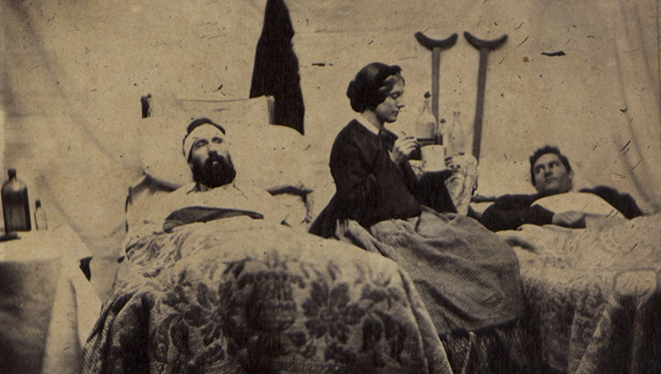 Civil War nurse treating patients