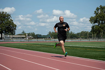 Adam Foutz running in the 2021 Virtual Challenge