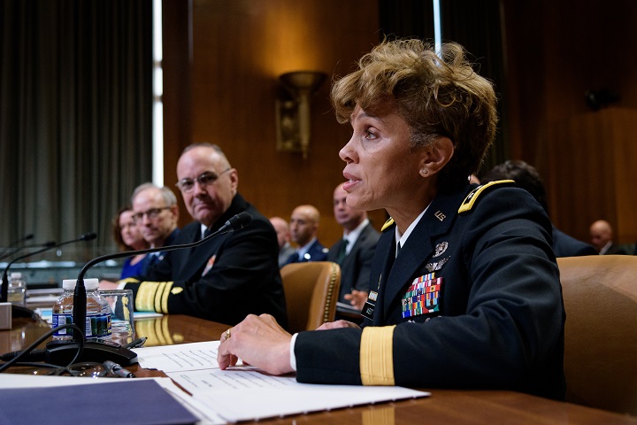 Lt. Gen. Nadja Y. West, the Army Surgeon General and commanding general for Army Medical Command, addressed the Army's fiscal year 2019 funding request and budget justification before the U.S. Senate Committee on Appropriations on Capitol Hill, April 26. (Courtesy photo provided by the Senate Appropriations Committee)