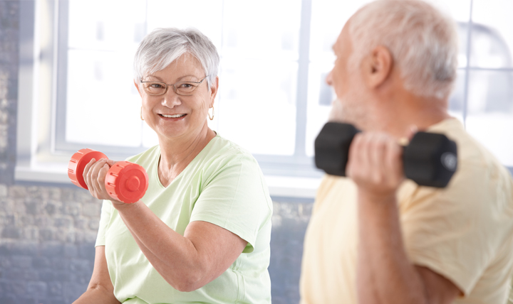 Getting regular exercise correlates to better cognitive and physical function in older adults.