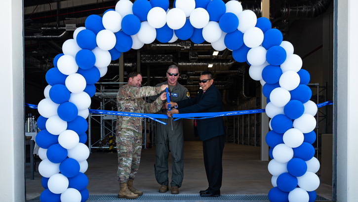 Ribbon cutting for the opening of the Theater Lead Agent