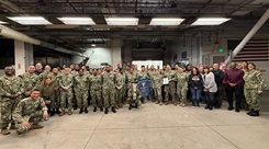Members from the Medical Logistics department at Naval Medical Center San Diego gather for a group photo 