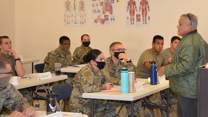 Image of Military personnel learning how to study and prep for tests.