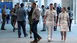 Attendees enjoyed networking opportunities during the 2023 Military Health System Research Symposium. (MHS Photo)